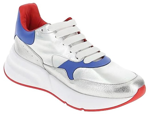 Alexander McQueen Leather Low Top 'Silver Red' 552042WHUD18491 Order Alexander McQueen Leather Low Top 'Silver Red' 552042WHUD18491