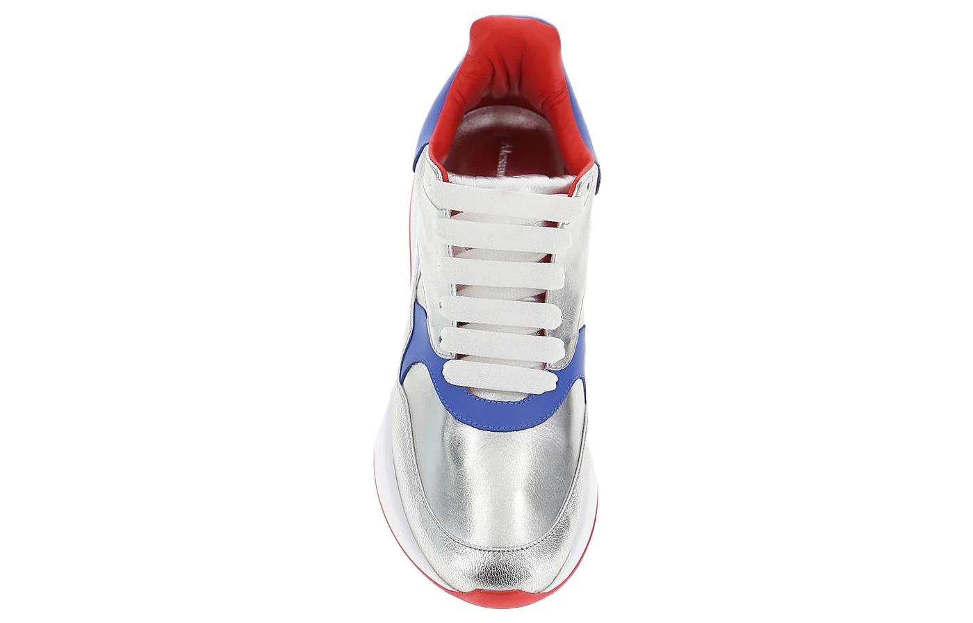 Lookbook Alexander McQueen Leather Low Top 'Silver Red' 552042WHUD18491
