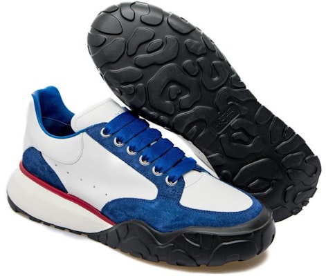 Alexander McQueen Kulit Rendah 'Putih Biru' 705117WID6I8827 Shop Alexander McQueen Kulit Rendah 'Putih Biru' 705117WID6I8827