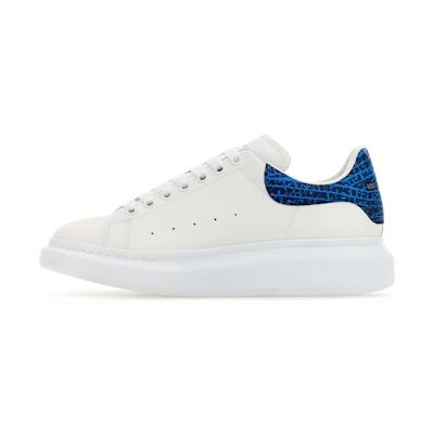 Alexander McQueen Leather Low Top 'White Blue'
