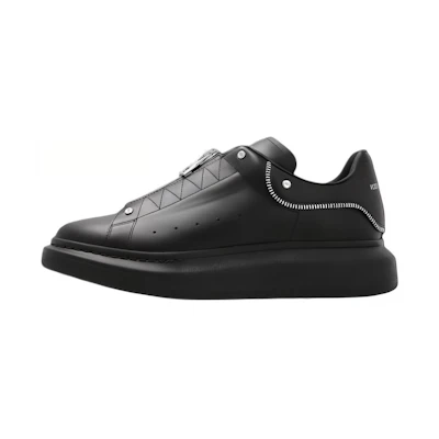 Alexander McQueen Leather Low Top Platform Sneaker 'Black'