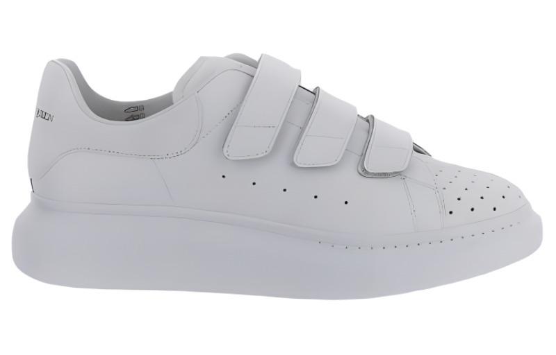 Alexander McQueen Leather Low Top Platform Sneakers 'White' 圖 2