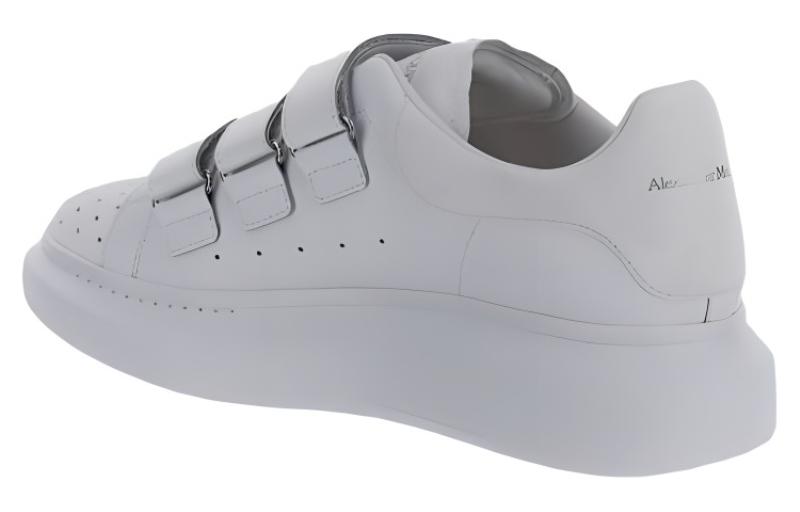 Alexander McQueen Leather Low Top Platform Sneakers 'White' 圖 4