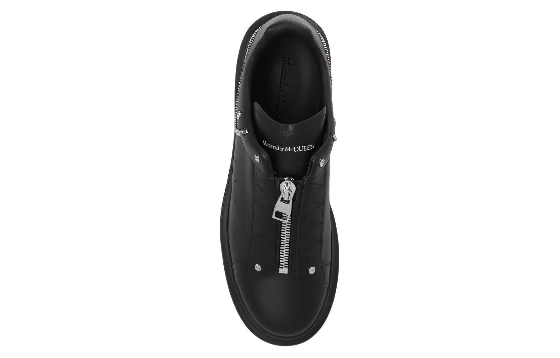 Alexander McQueen Leather Low Top Platform Sneaker 'Black' 圖 5