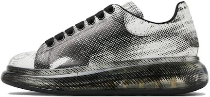 Alexander McQueen Leather Low Top Sneaker 'Black White' 735775WICYX9061 Alexander McQueen Leather Low Top Sneaker 'Black White' 735775WICYX9061