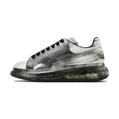Alexander McQueen Leather Low Top Sneaker 'Black White'