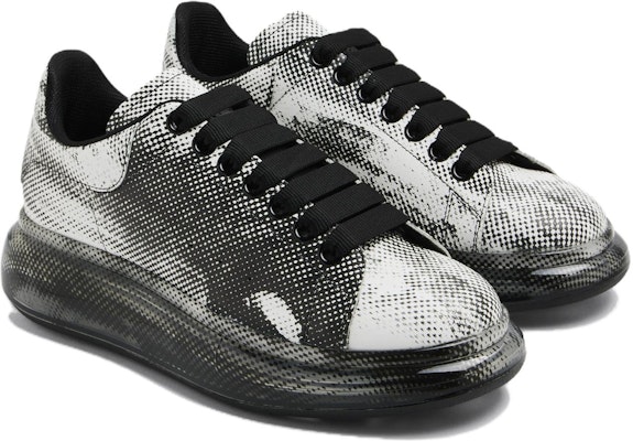 알렉산더 맥퀸 블랙 화이트 레더 로우탑 스니커즈 735775WICYX9061 Shop 알렉산더 맥퀸 블랙 화이트 레더 로우탑 스니커즈 735775WICYX9061