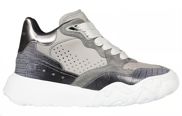 Alexander McQueen Leather Mid-Top 'Grey Fashion' 711134WIAAG1820 Order Alexander McQueen Leather Mid-Top 'Grey Fashion' 711134WIAAG1820