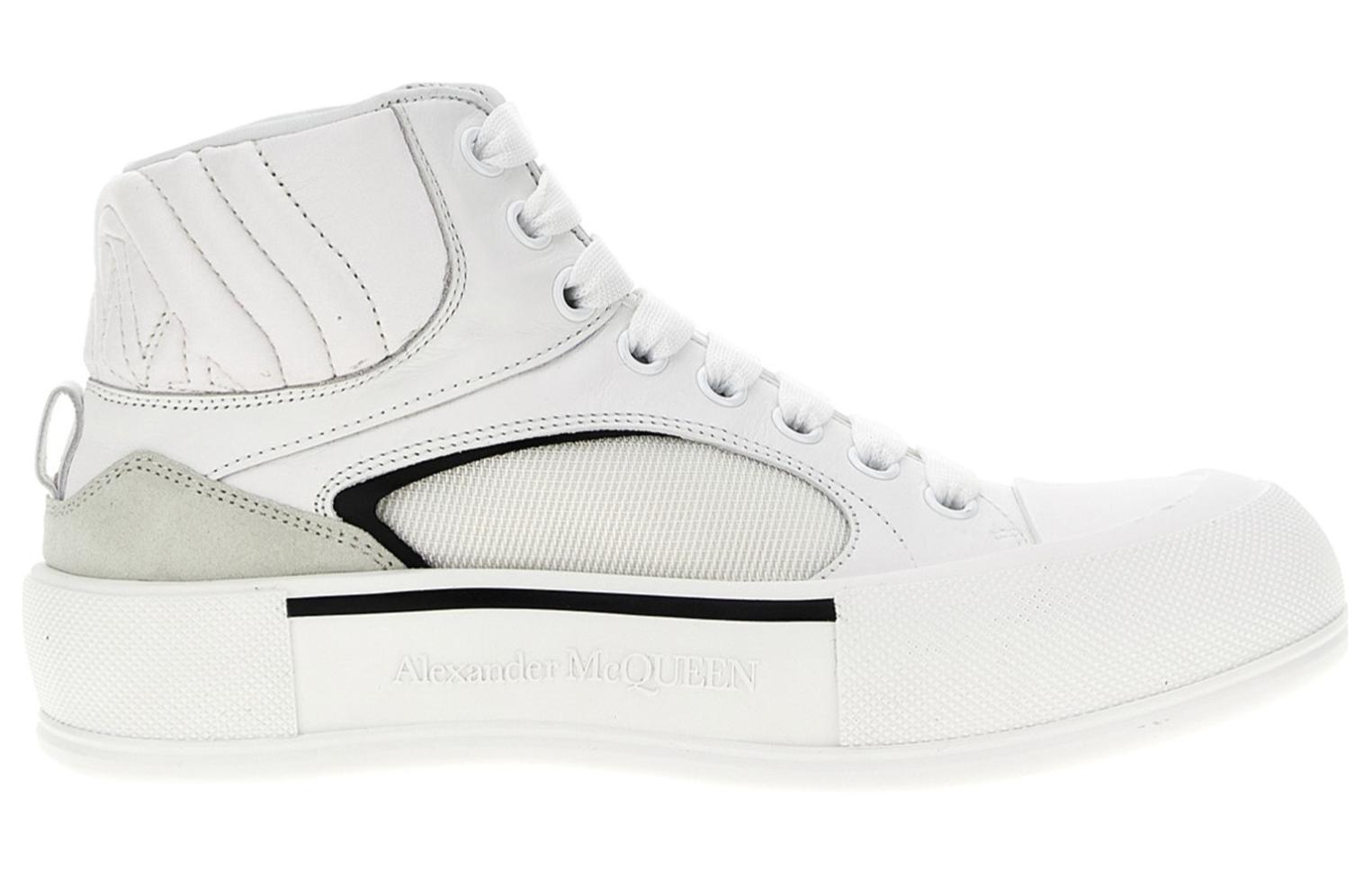 Order Alexander McQueen Zapatillas de Cuero Blancas 'Simple Comfort' 777238W4SS19061