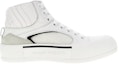Order Alexander McQueen Kulit Mid-Top 'Keselesaan Mudah Putih' 777238W4SS19061