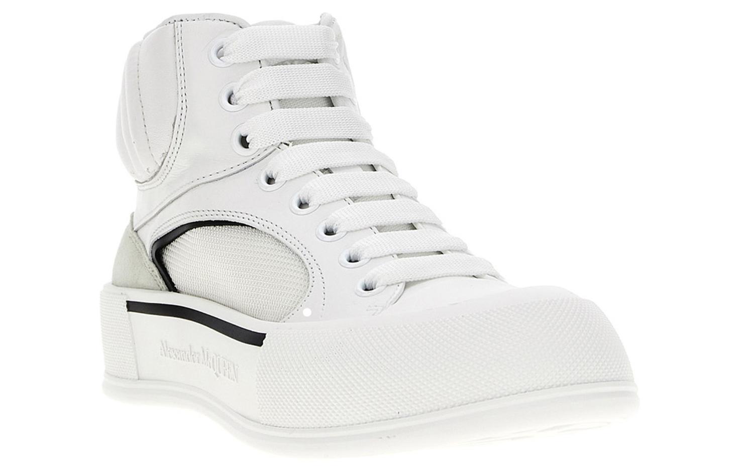 Lookbook Alexander McQueen Zapatillas de Cuero Blancas 'Simple Comfort' 777238W4SS19061