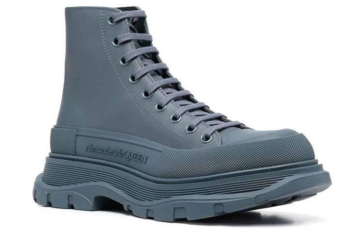 Order 亞歷山大·麥昆 皮革 厚底鞋 男款 深藍色