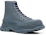 Alexander McQueen Kulit Platform 'Biru Gelap' 627206WIBT14476