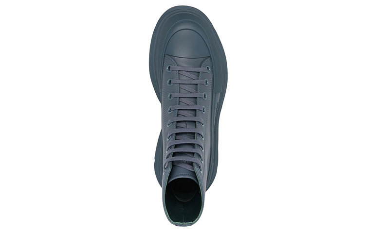 Shop Alexander McQueen Leather Platform 'Deep Blue' 627206WIBT14476