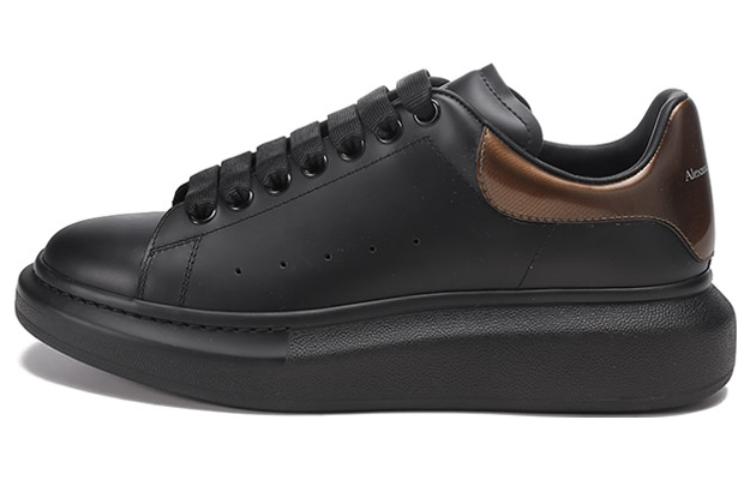 Alexander McQueen Leather Platform Sneaker 'Black Bronze' 586204WIBN41531