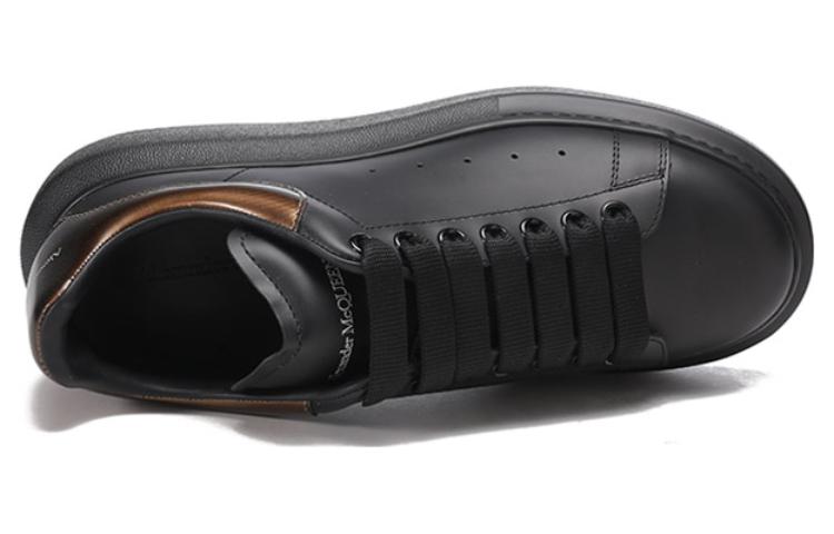 Alexander McQueen Leather Platform Sneaker 'Black Bronze' 圖 5