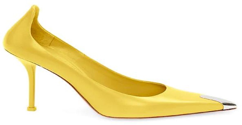 Alexander McQueen Sepatu Kulit Tumit Tinggi 'Kuning 86' 709996WHSWD7097Yellow Buy Alexander McQueen Sepatu Kulit Tumit Tinggi 'Kuning 86' 709996WHSWD7097Yellow