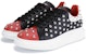 Alexander McQueen Leather Round-Toe Lace-Up Low Top 'Black Red' 535193WHGPC6436