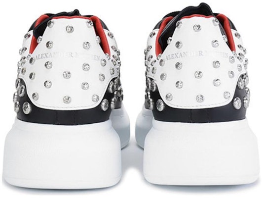 Alexander McQueen Leather Round-Toe Lace-Up Low Top 'Black Red' 535193WHGPC6436 Shop Alexander McQueen Leather Round-Toe Lace-Up Low Top 'Black Red' 535193WHGPC6436
