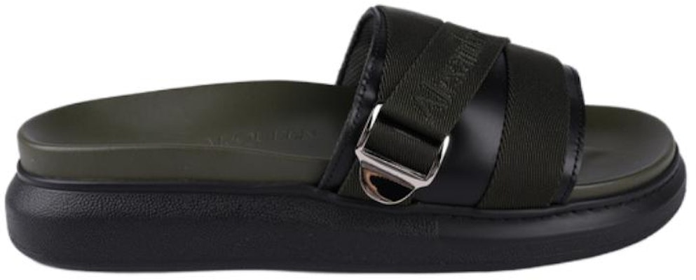 Alexander McQueen Leather Round-Toe Slide 'Green Comfort' 663565W4QP13286 Order Alexander McQueen Leather Round-Toe Slide 'Green Comfort' 663565W4QP13286