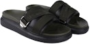 Lookbook Alexander McQueen Leather Round-Toe Slide 'Green Comfort' 663565W4QP13286