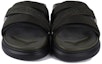 Shop Alexander McQueen Leather Round-Toe Slide 'Green Comfort' 663565W4QP13286