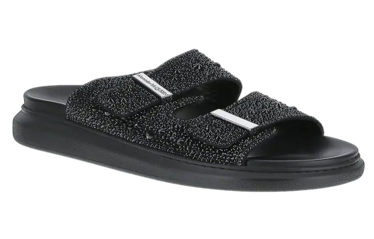 Alexander McQueen Leather Sandals 'Black' 圖 2