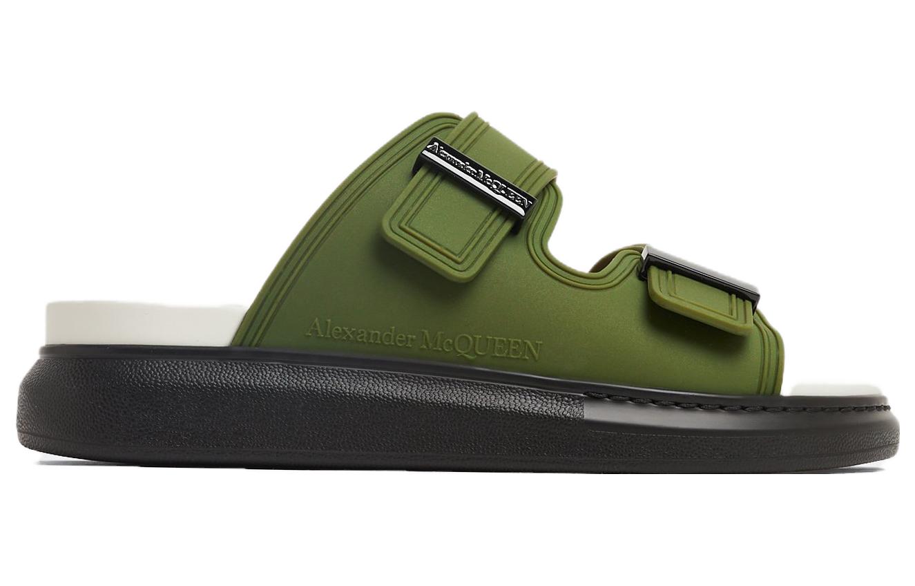 Alexander McQueen Leather Sandals 'Military Green' 圖 2
