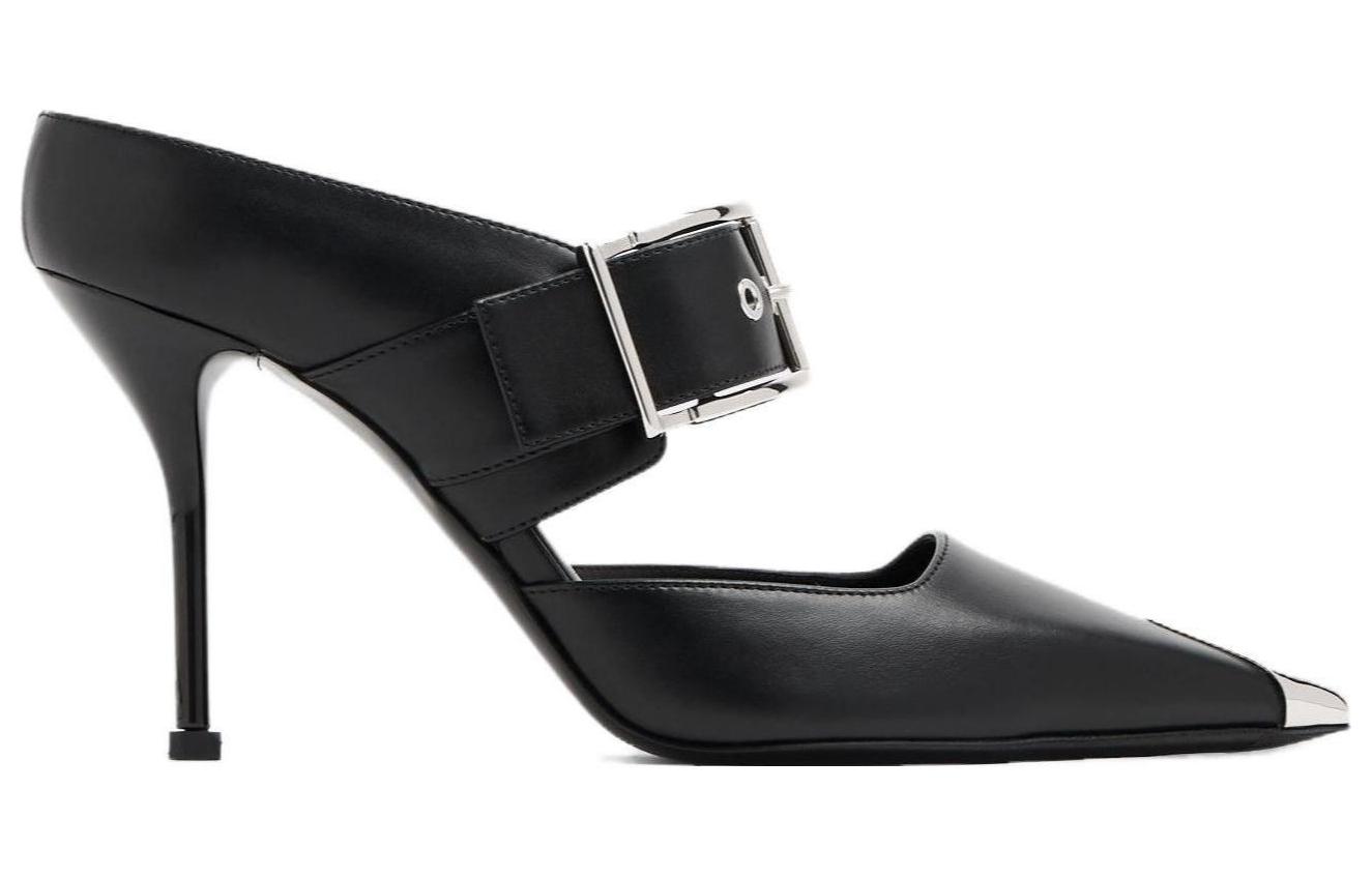 Order Alexander McQueen Slip-On Kulit 'Hitam' 757513WIEA11081