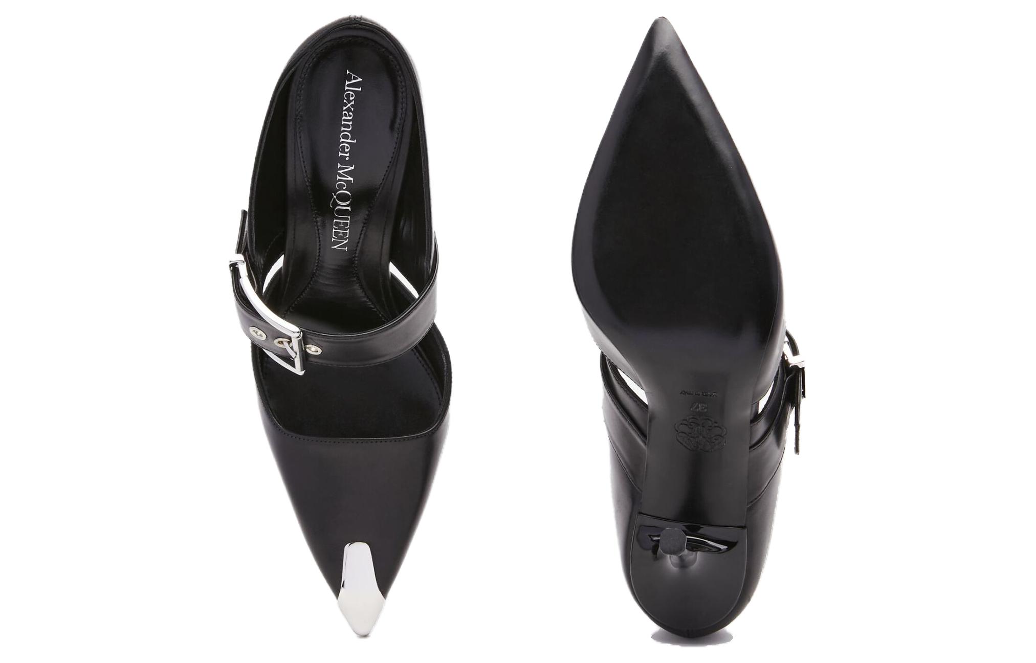 Purchase Alexander McQueen Slip-On Kulit 'Hitam' 757513WIEA11081