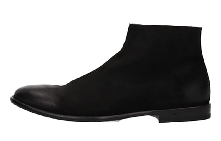 Alexander McQueen Leather Slip-On Booties 'Black' 526257WHMV01000