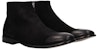 Alexander McQueen Kasut Kulit Tanpa Tali 'Hitam' 526257WHMV01000