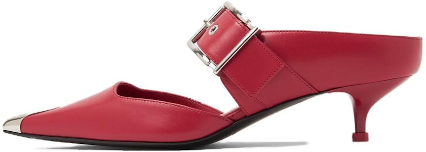 Alexander McQueen Selipar Kulit 'Punk Merah Perak' 757514WIEA16088 Buy Alexander McQueen Selipar Kulit 'Punk Merah Perak' 757514WIEA16088