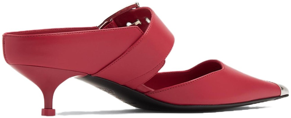 Alexander McQueen Kulit Sandal 'Punk Merah Perak' 757514WIEA16088 Order Alexander McQueen Kulit Sandal 'Punk Merah Perak' 757514WIEA16088
