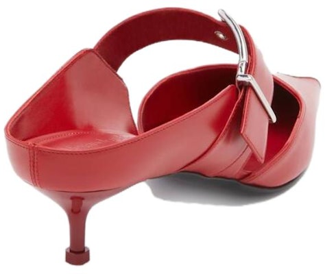 알렉산더 맥퀸 레더 슬리퍼 '펑크 레드 실버' (70 characters) 757514WIEA16088 Shop 알렉산더 맥퀸 레더 슬리퍼 '펑크 레드 실버' (70 characters) 757514WIEA16088