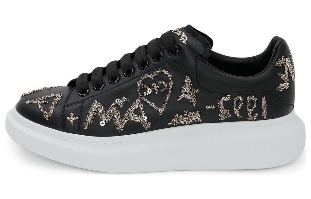 Alexander McQueen Leather Sneaker 'Black Fashion' 711146WICEA1081