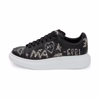 Alexander McQueen Leather Sneaker 'Black Fashion'