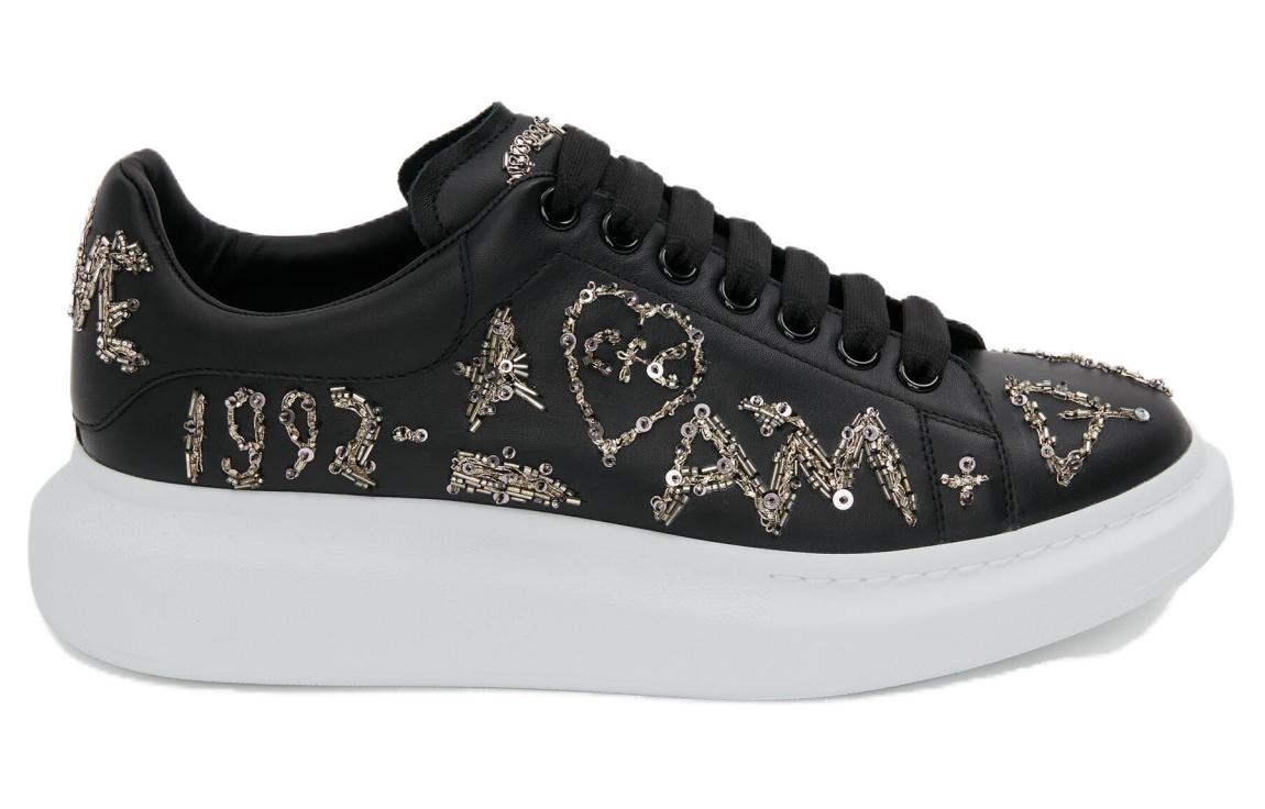 Order Alexander McQueen Leder Sneaker ''Schwarze Mode'' 711146WICEA1081