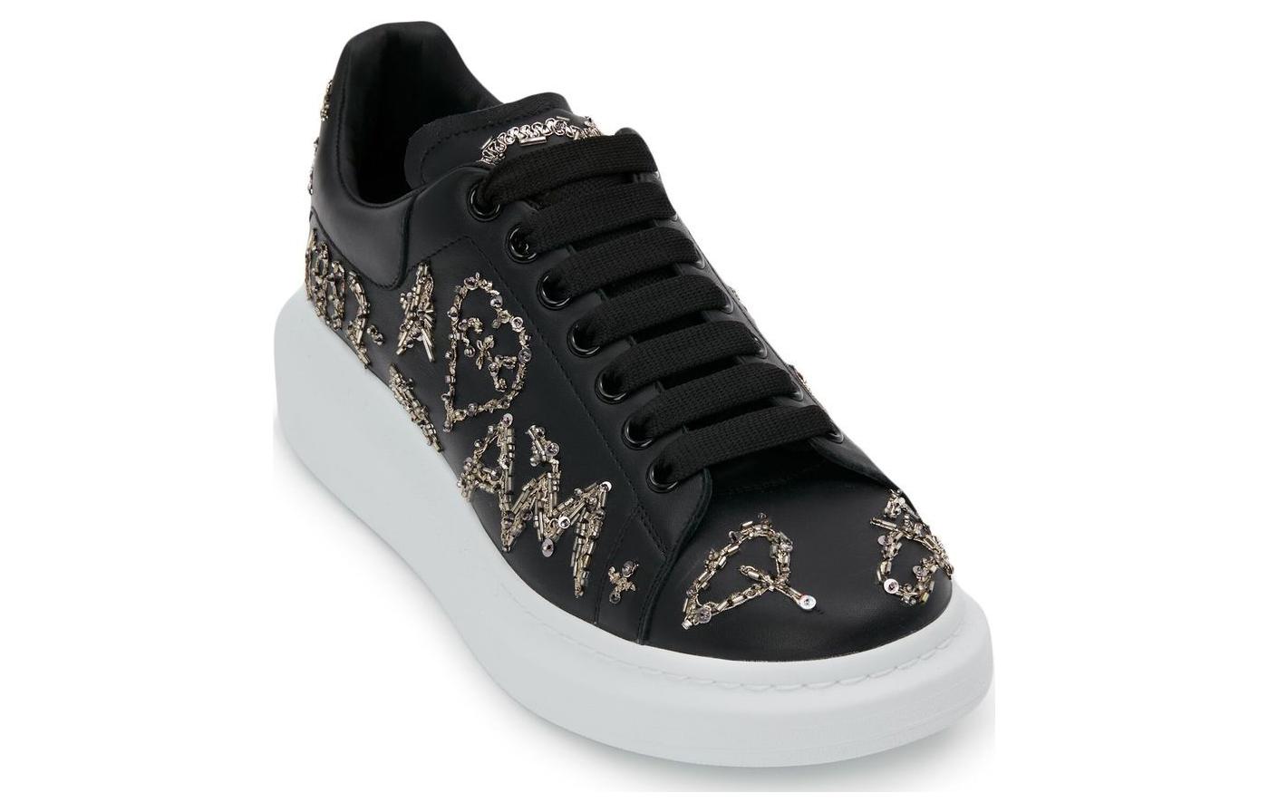 Lookbook Alexander McQueen Leder Sneaker ''Schwarze Mode'' 711146WICEA1081