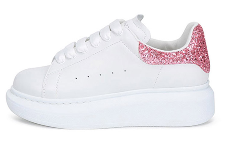 Alexander McQueen Leather Sneaker 'White Pink Tail' 612099WHX169387