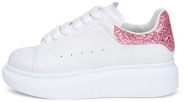 Alexander McQueen Leather Sneaker 'White Pink Tail' 612099WHX169387 Alexander McQueen Leather Sneaker 'White Pink Tail' 612099WHX169387