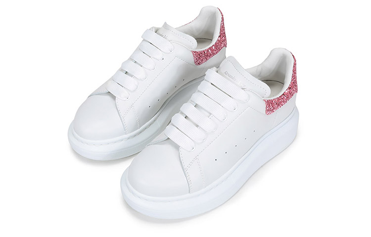 Alexander McQueen Leather Sneaker 'White Pink Tail' 圖 3