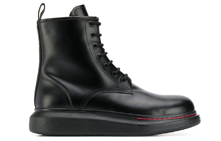 Lookbook 亞歷山大·麥昆 英倫耐磨防滑馬丁靴 黑