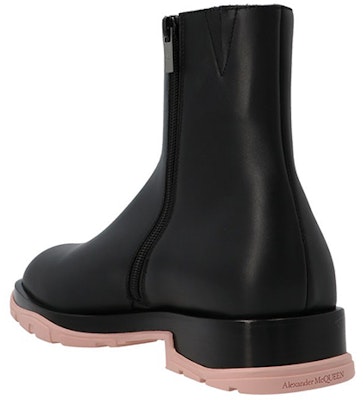 Alexander McQueen Leather Zip Boots 'Black' 682816WHFLF1438 Shop Alexander McQueen Leather Zip Boots 'Black' 682816WHFLF1438