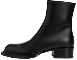 Alexander McQueen Leather Zip Boots 'Black Round Toe' 750383WIDY01000 Alexander McQueen Leather Zip Boots 'Black Round Toe' 750383WIDY01000