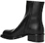 Shop But Alexander McQueen Kulit Zip But 'Hujung Bulat Hitam' 750383WIDY01000
