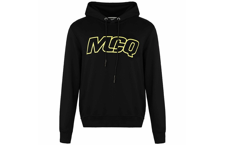 Alexander McQueen Letter-Print Hoodie Black 430578-RNT61-1000