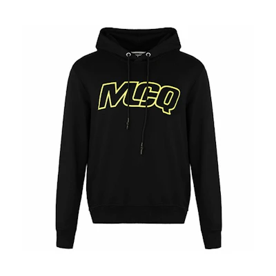 Alexander McQueen Letter-Print Hoodie Black 430578-RNT61-1000