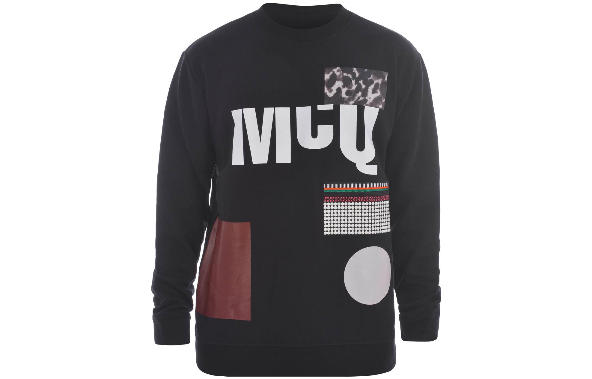 Alexander McQueen Letter Check Print Sweatshirt Black 348190-RHT35-1000