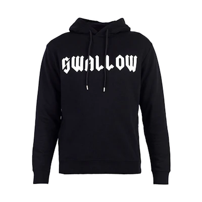Alexander McQueen Letter Print Cotton Hoodie Black () 379434-RHT07-1049